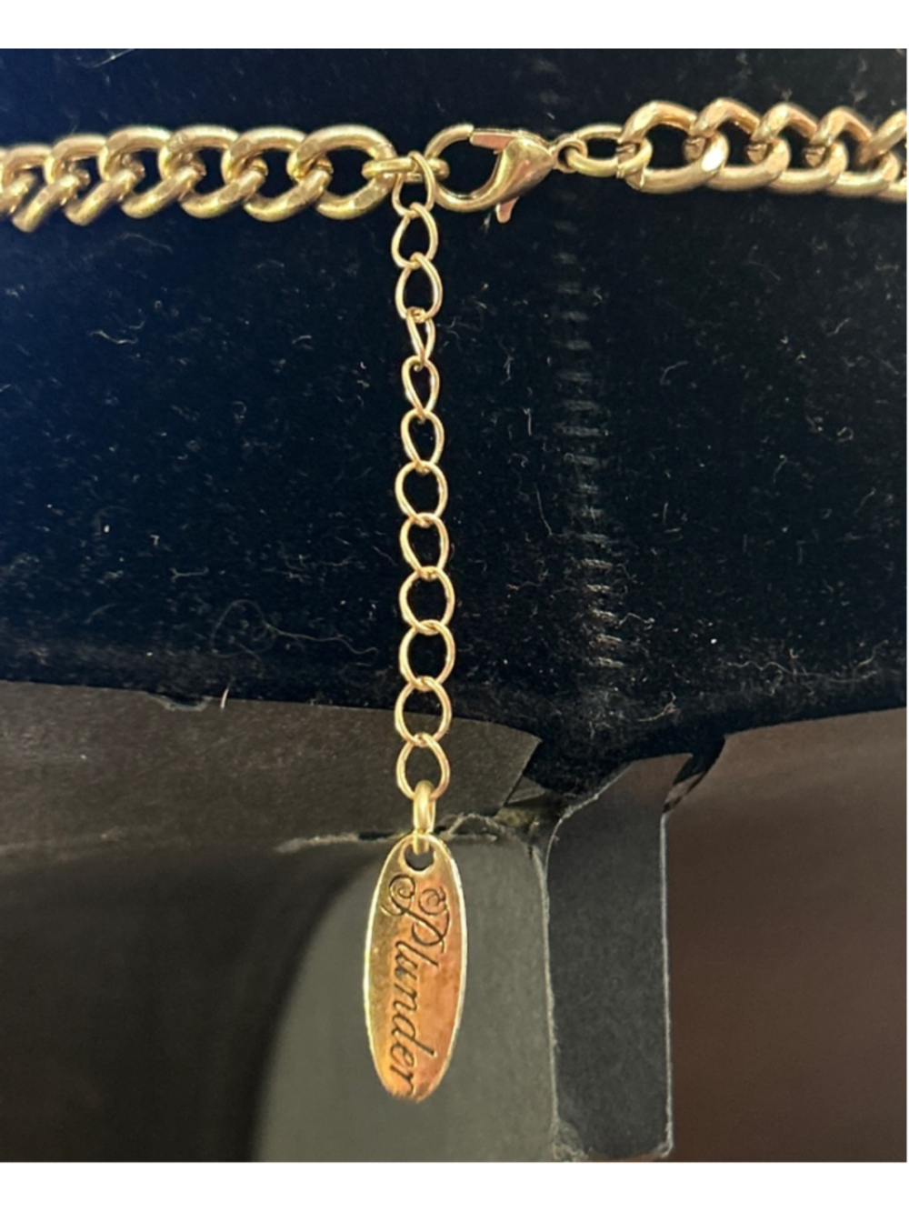 Women's Plunder Gold Green Statement Necklace One Size - Picture 4 of 4